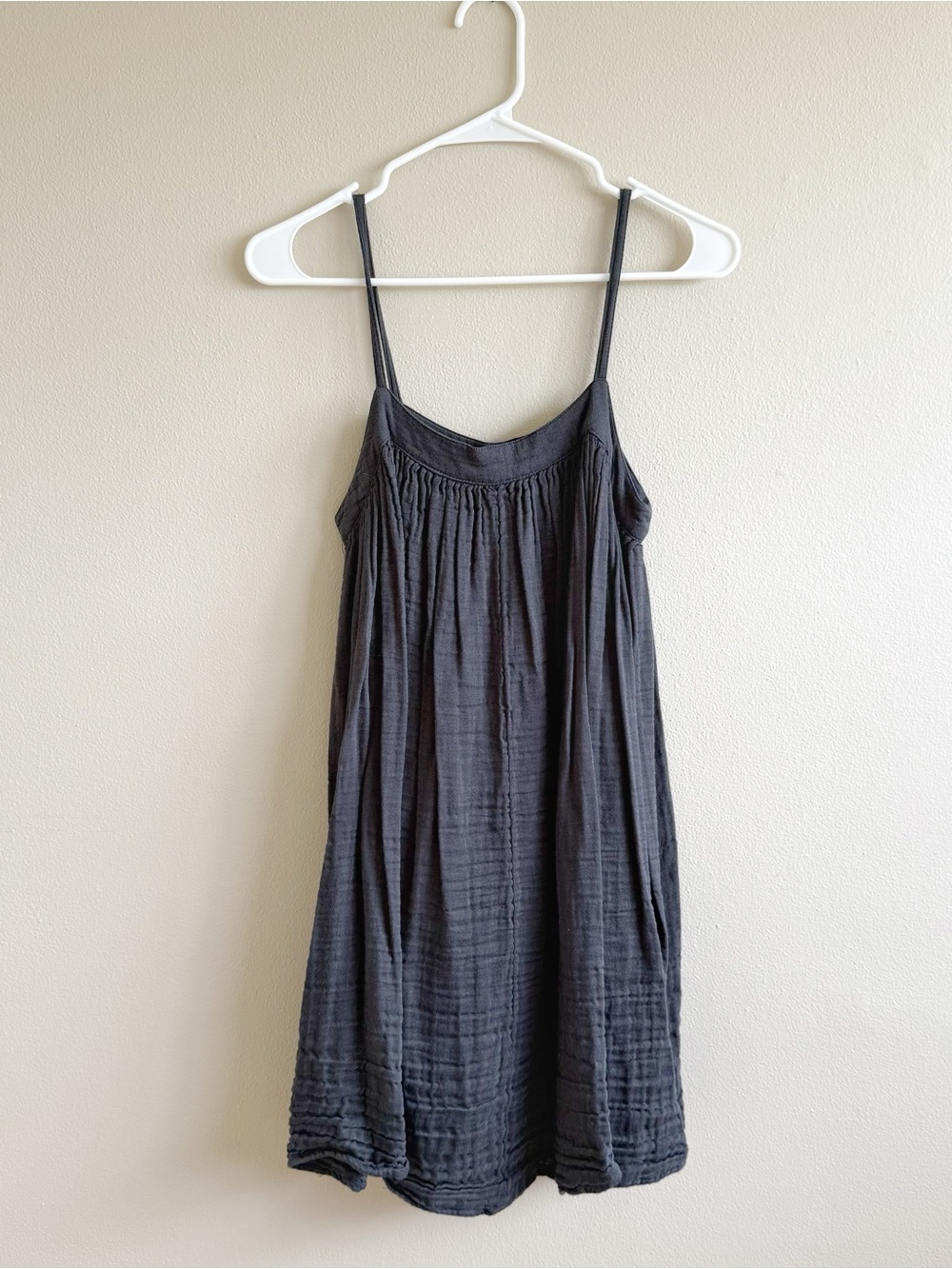 Oysho Cotton Gauze Gray Dress